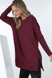 Load image into Gallery viewer, French Terry Long Sleeve Tunic Top