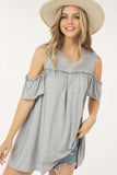 Load image into Gallery viewer, Cold Shoulder Tunic Top