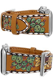 Load image into Gallery viewer, Cactus Tooled Leather Apple Watch Band