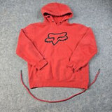 Load image into Gallery viewer, Fox Racing Hoodie Mens Medium Red Comfort Breathable Hooded Logo Pocket +READ+