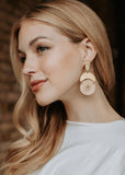 Load image into Gallery viewer, Gold &amp; Wicker Statement Earring