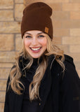 Load image into Gallery viewer, Brown Slouchy Beanie