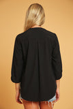 Load image into Gallery viewer, Long Sleeve Stretch Woven Top