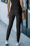 Load image into Gallery viewer, Black High Rise Tight Leggings with Waist Cincher