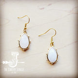 Load image into Gallery viewer, Genuine Moonstone Teardrop Earrings