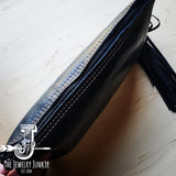 Load image into Gallery viewer, Black Leather Clutch w/ Fringe