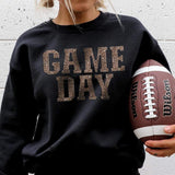 Load image into Gallery viewer, Gameday Leopard Print - White or Black fleece lined sweatshirt