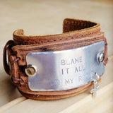 Load image into Gallery viewer, Blame It All On My Roots Leather Cuff