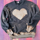 Load image into Gallery viewer, Women&#39;s Bleached Heart Sweatshirt | Best Women&#39;s Sweatshirts