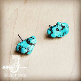 Load image into Gallery viewer, Blue Turquoise Stud Earrings*