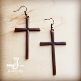 Load image into Gallery viewer, Copper Cross Earrings