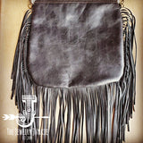 Load image into Gallery viewer, Leather Crossbody Handbag w/ Hair on Hide Flap Cowboy Accent