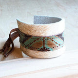 Load image into Gallery viewer, Leather Cuff in Brindle &amp; Navajo