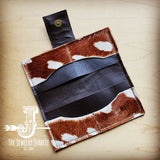 Load image into Gallery viewer, Hair-On Hide Leather Wallet in Deer Axis Print w/ Snap