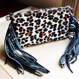 Load image into Gallery viewer, Leopard Hair-on-Hide Clutch Handbag