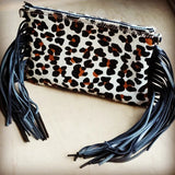 Load image into Gallery viewer, Leopard Hair-on-Hide Clutch Handbag