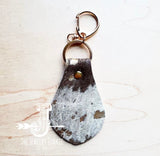 Load image into Gallery viewer, Authentic Leather Hair-On Keychain in Mixed Metallic