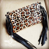 Load image into Gallery viewer, Leopard Hair-On-Hide Clutch