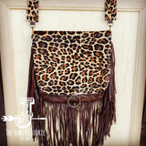 Load image into Gallery viewer, Hair-On-Hide w/ Leopard Flap Crossbody Handbag