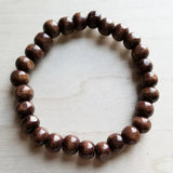 Load image into Gallery viewer, Large Wood Beaded Stretch Bracelet