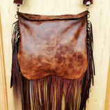 Load image into Gallery viewer, Hair on Hide Deer Axis Print Handbag w/ Flap and Braid Accent