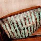 Load image into Gallery viewer, Leather Turquoise Chateau Handbag