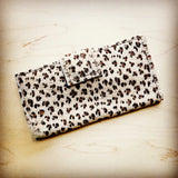 Load image into Gallery viewer, Hair On Hide Wallet in Mini Leopard with Snap Closure