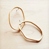 Load image into Gallery viewer, MATTE GOLD HOOP EARRINGS