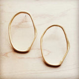 Load image into Gallery viewer, MATTE GOLD HOOP EARRINGS