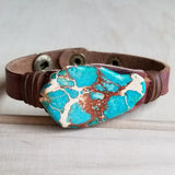 Load image into Gallery viewer, Leather Cuff w/ Regalite