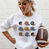 Load image into Gallery viewer, Fall Football Helmet Fleece-Lined Sweatshirts