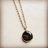 Load image into Gallery viewer, Gold Necklace w/ Labradorite Pendant