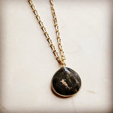 Load image into Gallery viewer, Gold Necklace w/ Labradorite Pendant