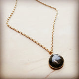 Load image into Gallery viewer, Gold Necklace w/ Labradorite Pendant