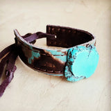 Load image into Gallery viewer, Leather Cuff w/ Turquoise in Santa Fe