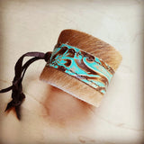 Load image into Gallery viewer, Leather Cuff in Cowboy Turquoise