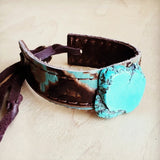 Load image into Gallery viewer, Leather Cuff w/ Turquoise in Santa Fe