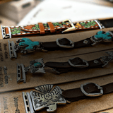 Load image into Gallery viewer, Cactus Tooled Leather Apple Watch Band