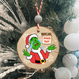 Load image into Gallery viewer, Grinch Solid Wood Round Ornament