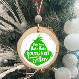 Load image into Gallery viewer, Grinch Solid Wood Round Ornament