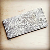 Load image into Gallery viewer, Embossed Leather Wallet in Oyster Paisley