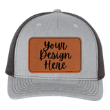 Load image into Gallery viewer, Custom Leather Patch Trucker Hat