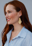 Load image into Gallery viewer, Gold Diamond Shaped Earrings