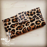 Load image into Gallery viewer, Hair on Hide Leather Wallet in Leopard w/ Snap