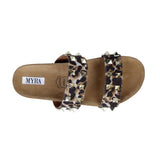 Load image into Gallery viewer, Leopard Studded Sandals by Myra Bag