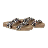 Load image into Gallery viewer, Leopard Studded Sandals by Myra Bag