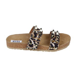 Load image into Gallery viewer, Leopard Studded Sandals by Myra Bag