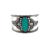 Load image into Gallery viewer, Fire &amp; Brimstone Turquoise Cuff Bracelet by Myra