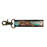 Load image into Gallery viewer, Hand Tooled Leather Key Fob